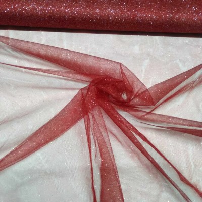 Фатин Металлик - цвет бордо с серебрянным блеском 