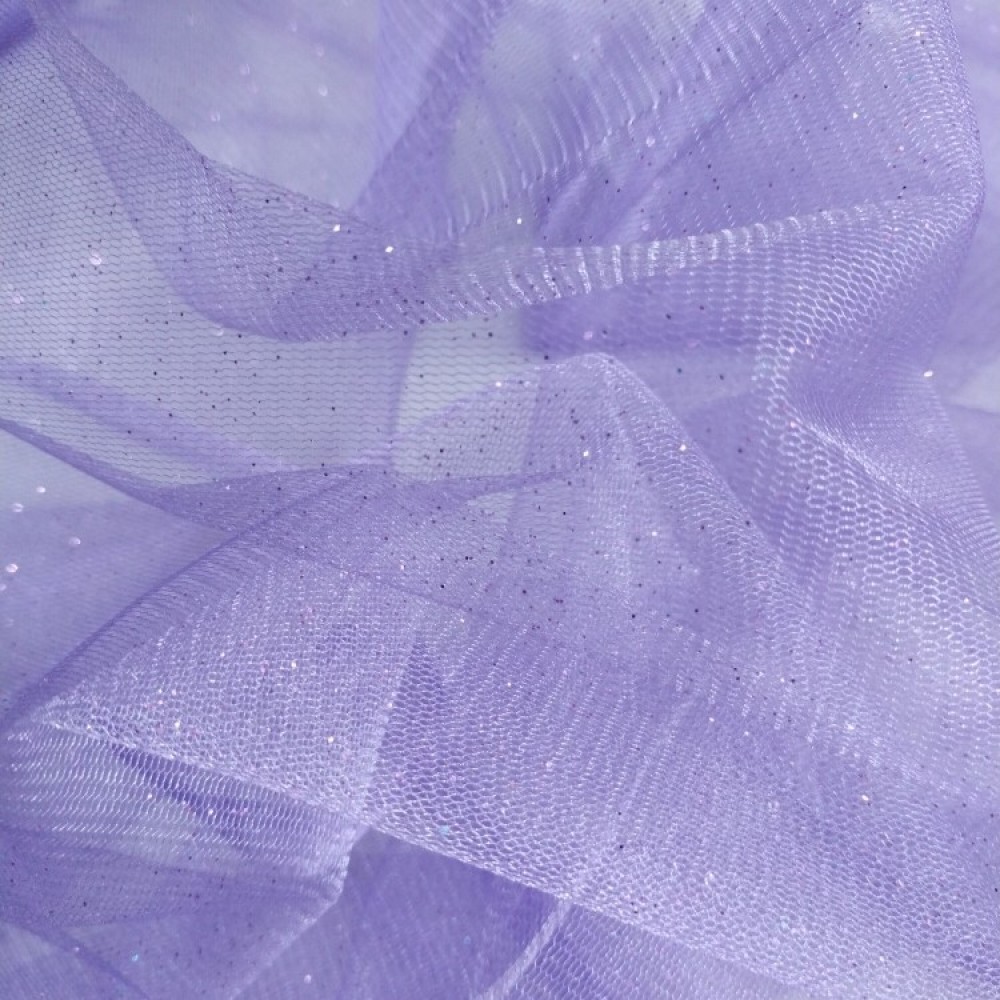 Ткань фатин металлик цвет фиолетовый
