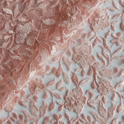 Гипюр корд - цвет пудровый