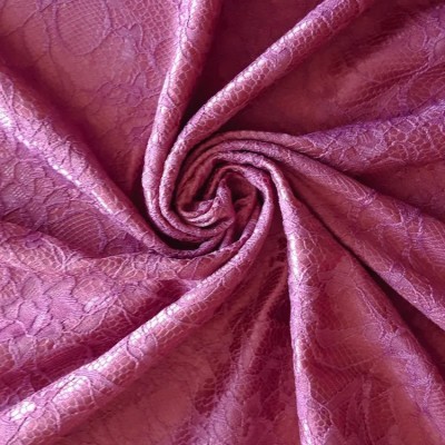 Гипюр на атласе - цвет дымчатый клевер