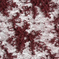 Гипюр паутинка - цвет бордовый