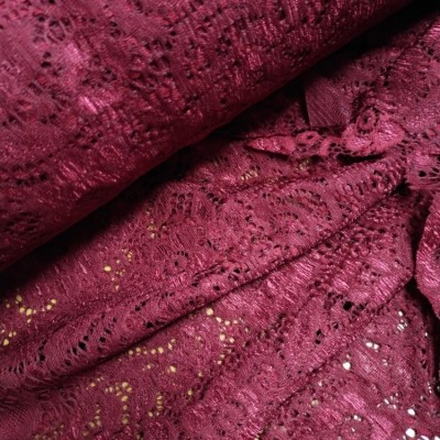 Гипюр стрейчевый - цвет бордовый Гипюр стрейчевый - цвет бордовый