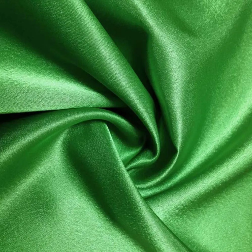 Зеленый креп-сатин