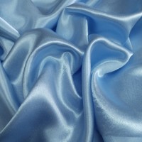 Креп-Сатин (креп-атлас) - цвет голубой