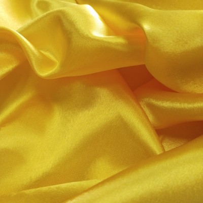 Креп-Сатин (креп-атлас) - цвет желтый