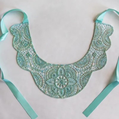 Воротник декоративный мятного цвета