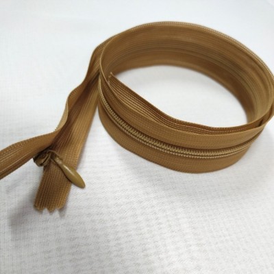 Молния потайная платетльная неразъемная цвет горчичный