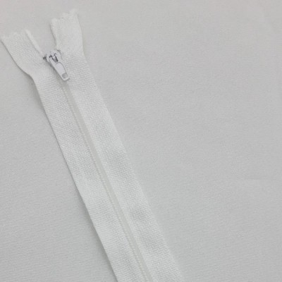 Молния простая неразъемная белая, 20 см, 5 шт