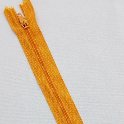 Молния простая неразъемная оранжевая, 20 см, 5 шт