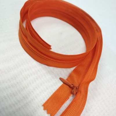 Молния потайная платетльная неразъемная цвет оранжевый