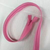 Молния потайная платетльная неразъемная цвет розовый