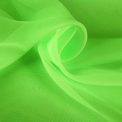 Органза плательная - цвет салатовый