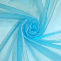 Органза плательная - цвет бирюзовый