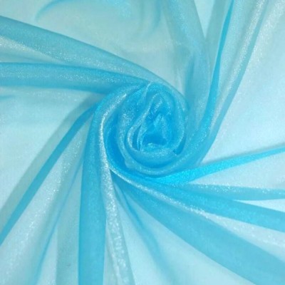 Органза плательная - цвет бирюзовый