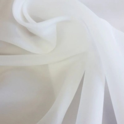 Органза плательная - цвет кремовый матовый