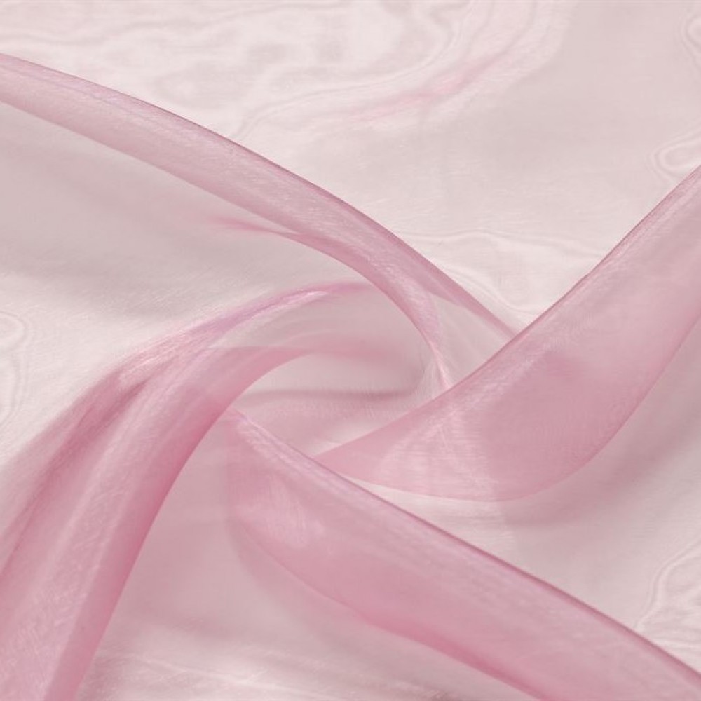 Ткань плательная органза розового цвета, ширина 150 см