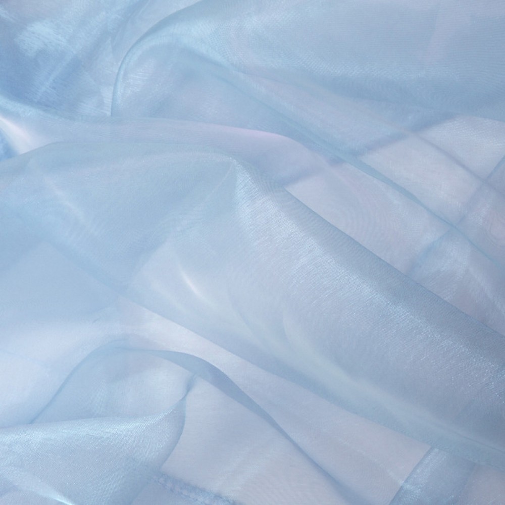 Ткань плательная органза голубого цвета, ширина 150 см
