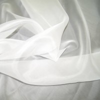 Органза плательная - цвет белый