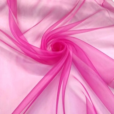 Органза плательная - цвет фуксия