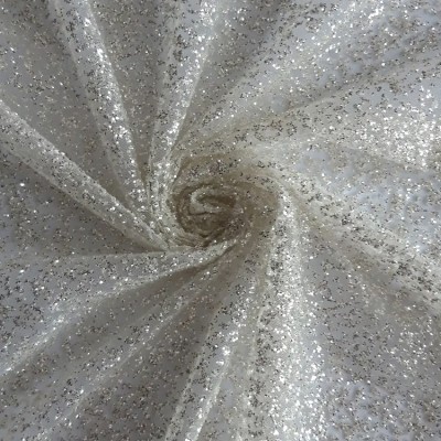 Сетка с глиттером - цвет кремовый Сетка с глиттером - цвет кремовый