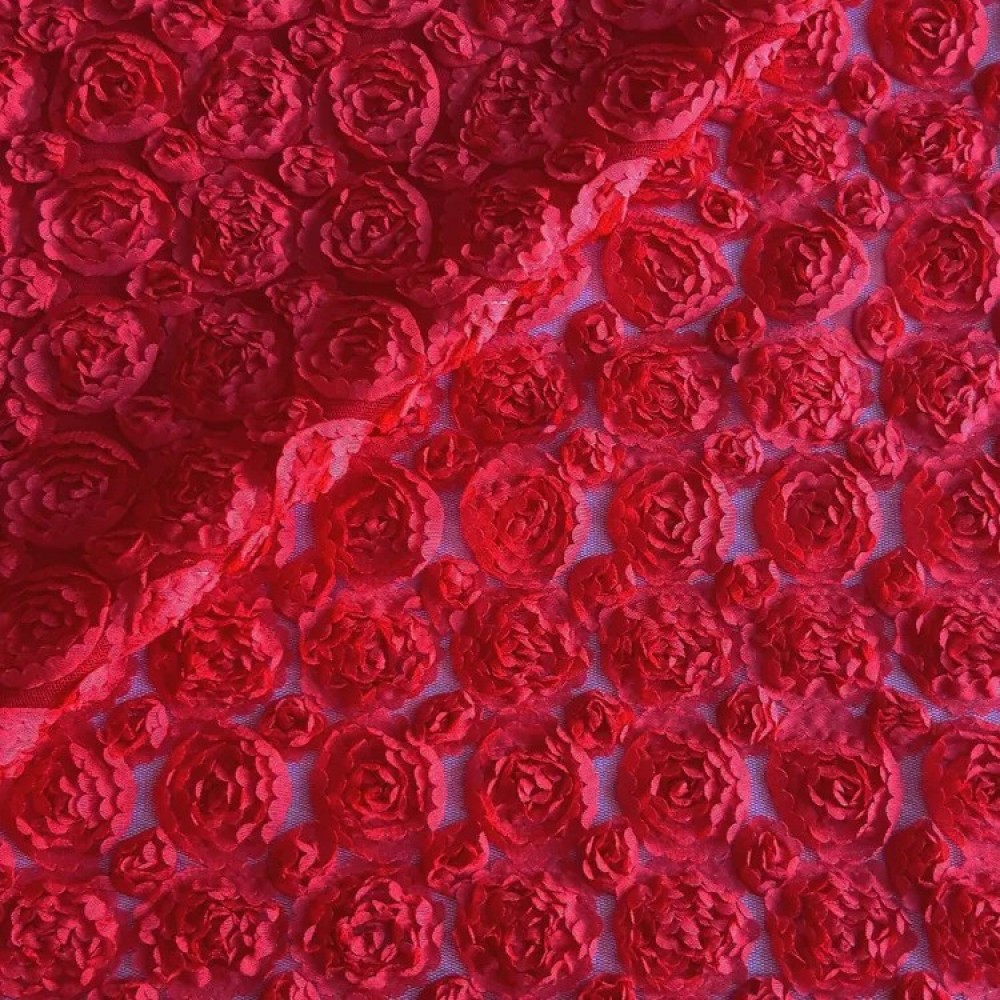 Сетка красная с объемным рисунком