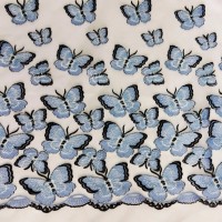 Сетка с бабочками - цвет голубой Сетка с бабочками - цвет голубой