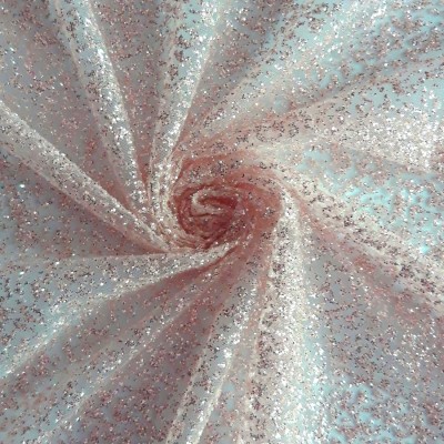 Сетка с глиттером - цвет пудра Сетка с глиттером - цвет пудра