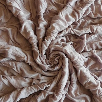 Трикотаж на резинке - цвет какао