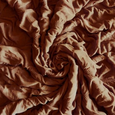 Трикотаж на резинке - цвет шоколадный