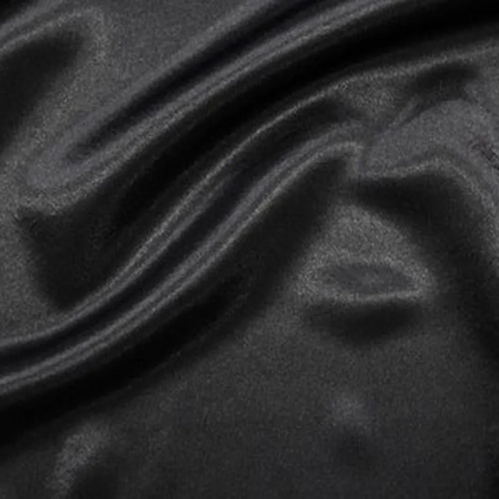 Ткань для шитья креп-сатин - цвет черный